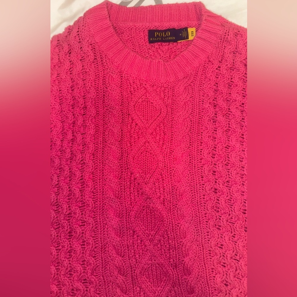 Polo by Ralph Lauren Women's Cable Knit Sweater - Pink